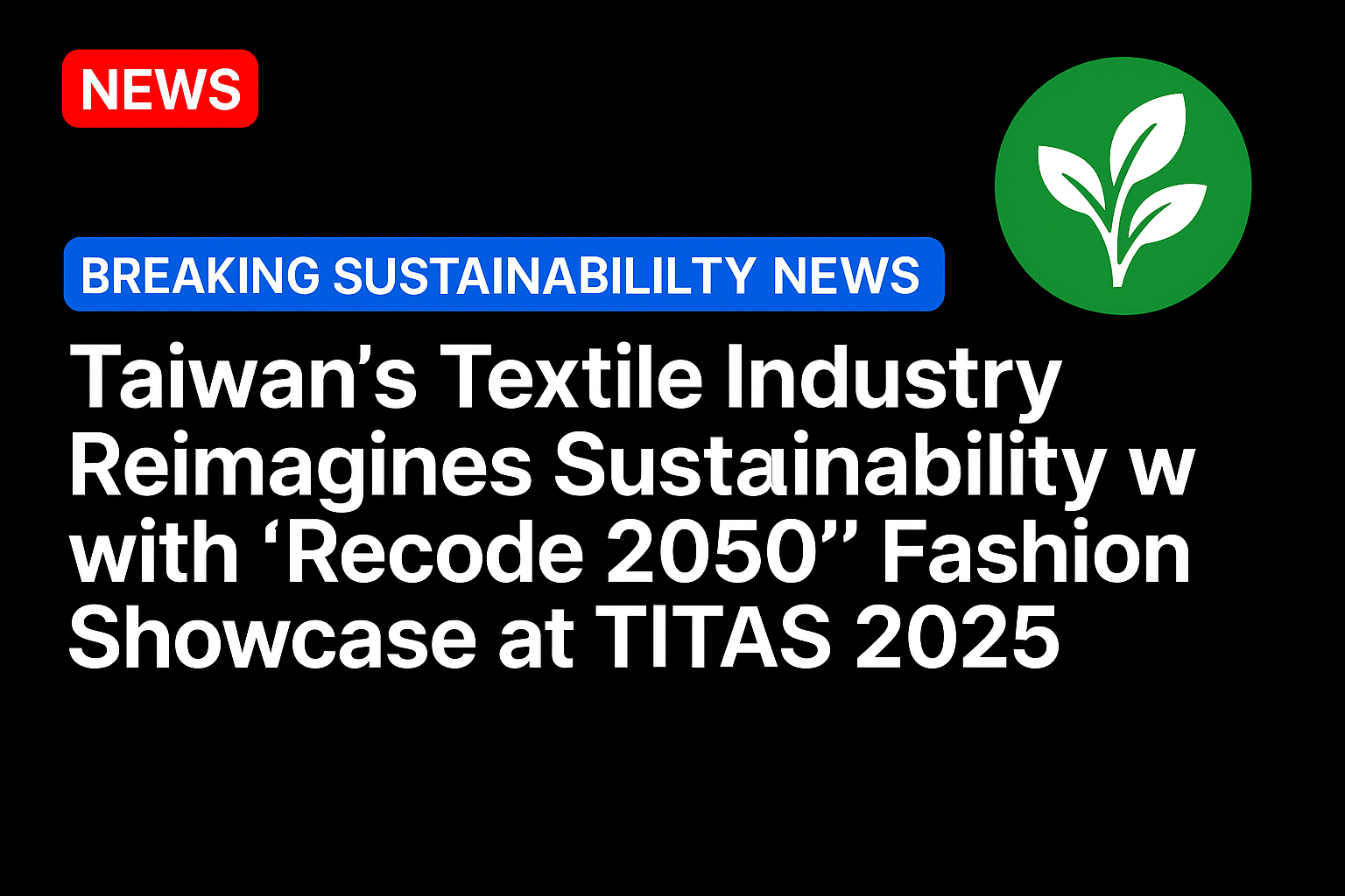 Taiwan’s Textile Industry Reimagines Sustainability with “Recode 2050” Fashion Showcase at TITAS 2025
