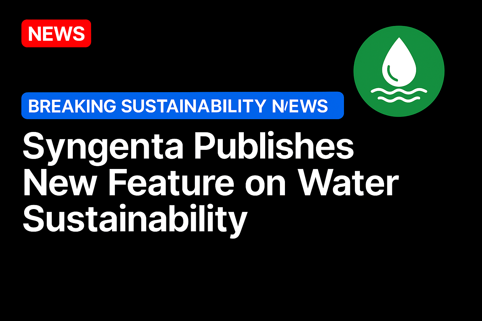 Syngenta publishes new feature on water sustainability
