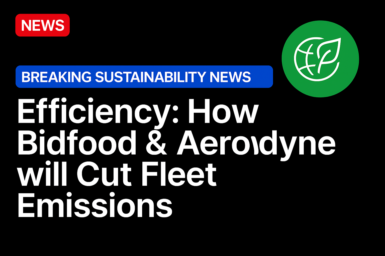 Efficiency: How Bidfood & Aerodyne will Cut Fleet Emissions