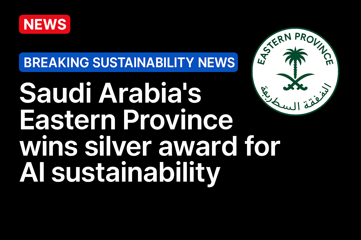 Saudi Arabia’s Eastern Province wins silver award for AI sustainability