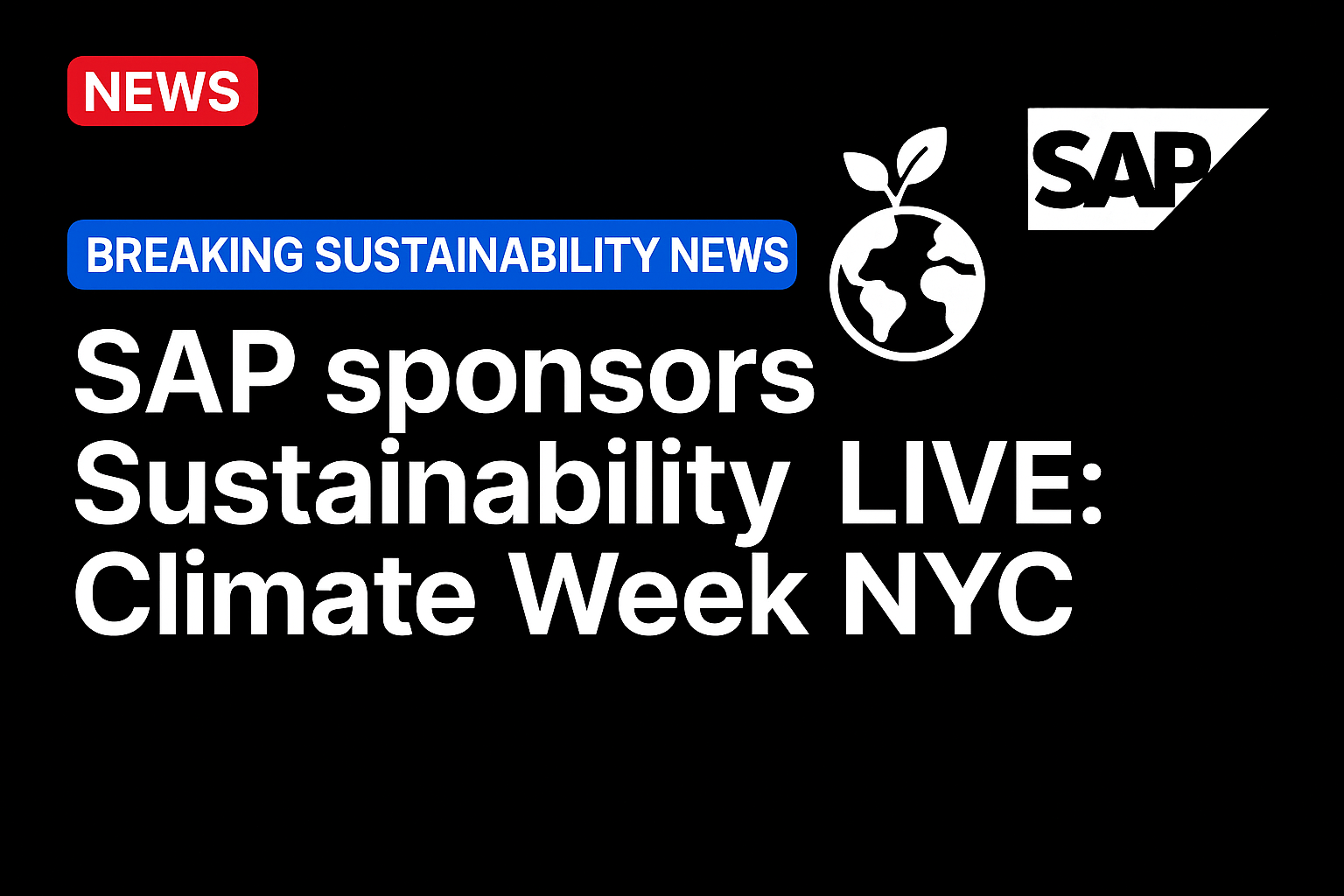 SAP Sponsors Sustainability LIVE: Climate Week NYC