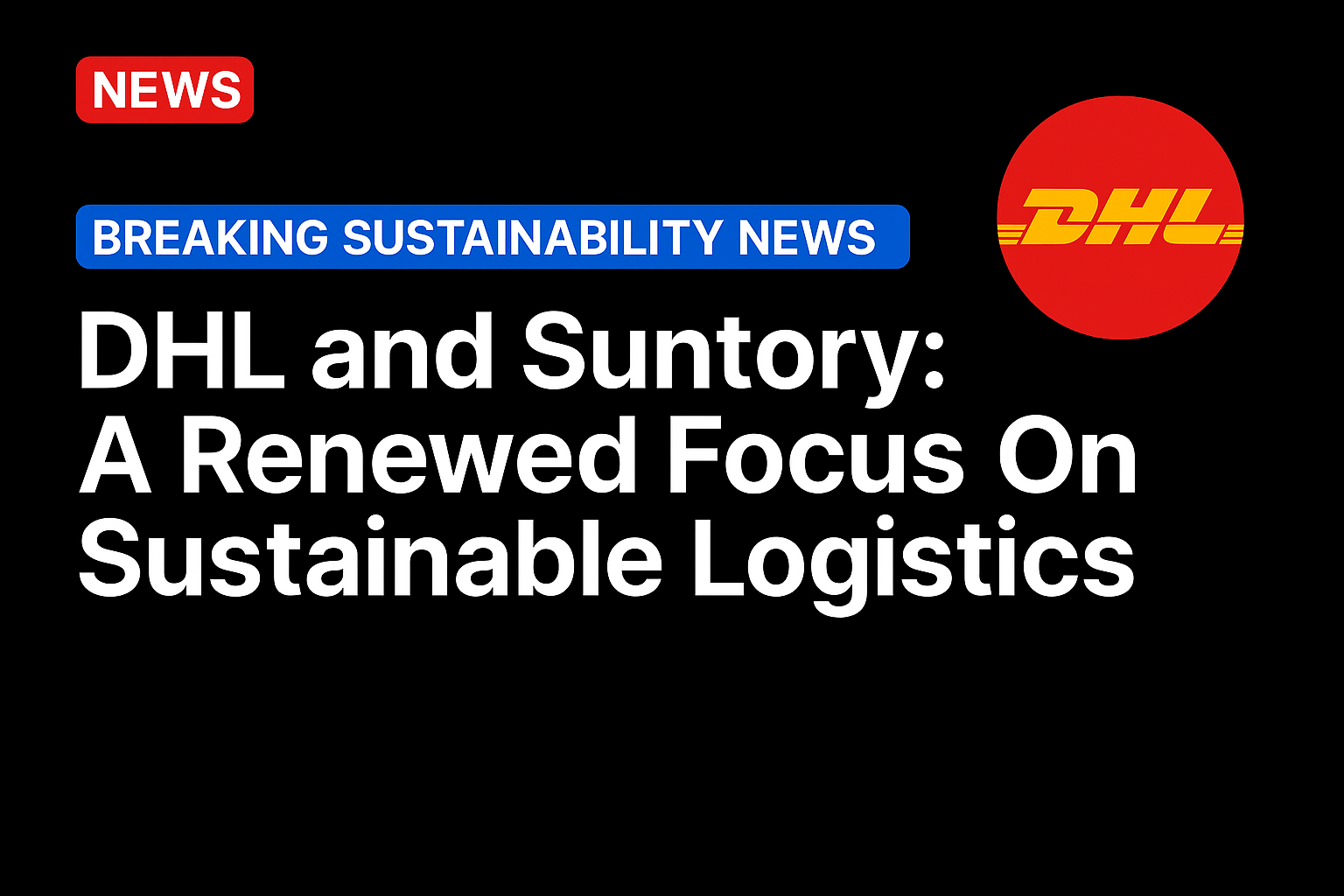 DHL and Suntory: A Renewed Focus On Sustainable Logistics