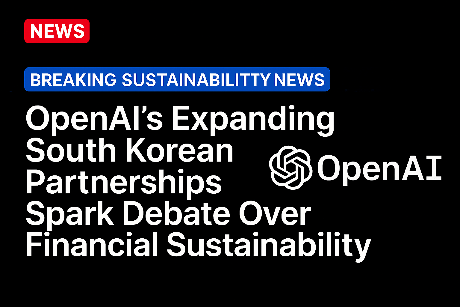 OpenAI’s Expanding South Korean Partnerships Spark Debate Over Financial Sustainability