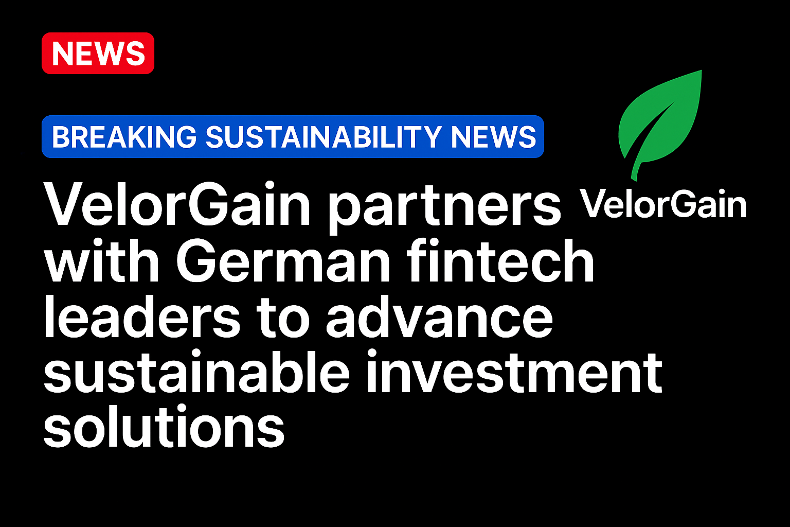VelorGain Partners with German Fintech Leaders to Advance Sustainable Investment Solutions