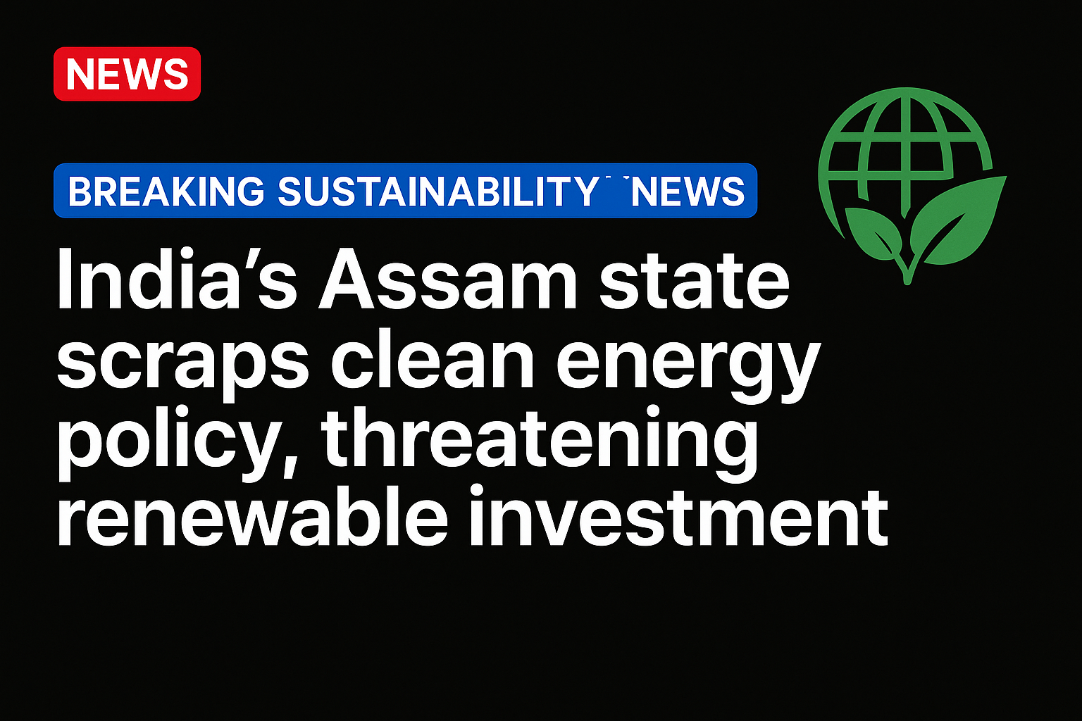 India’s Assam state scraps clean energy policy, threatening renewable investment