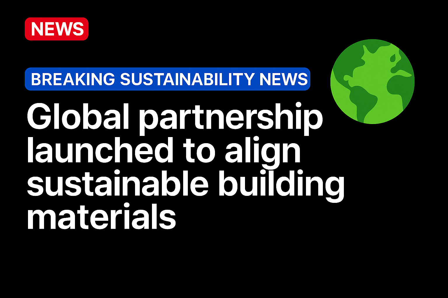 Global partnership launched to align sustainable building materials