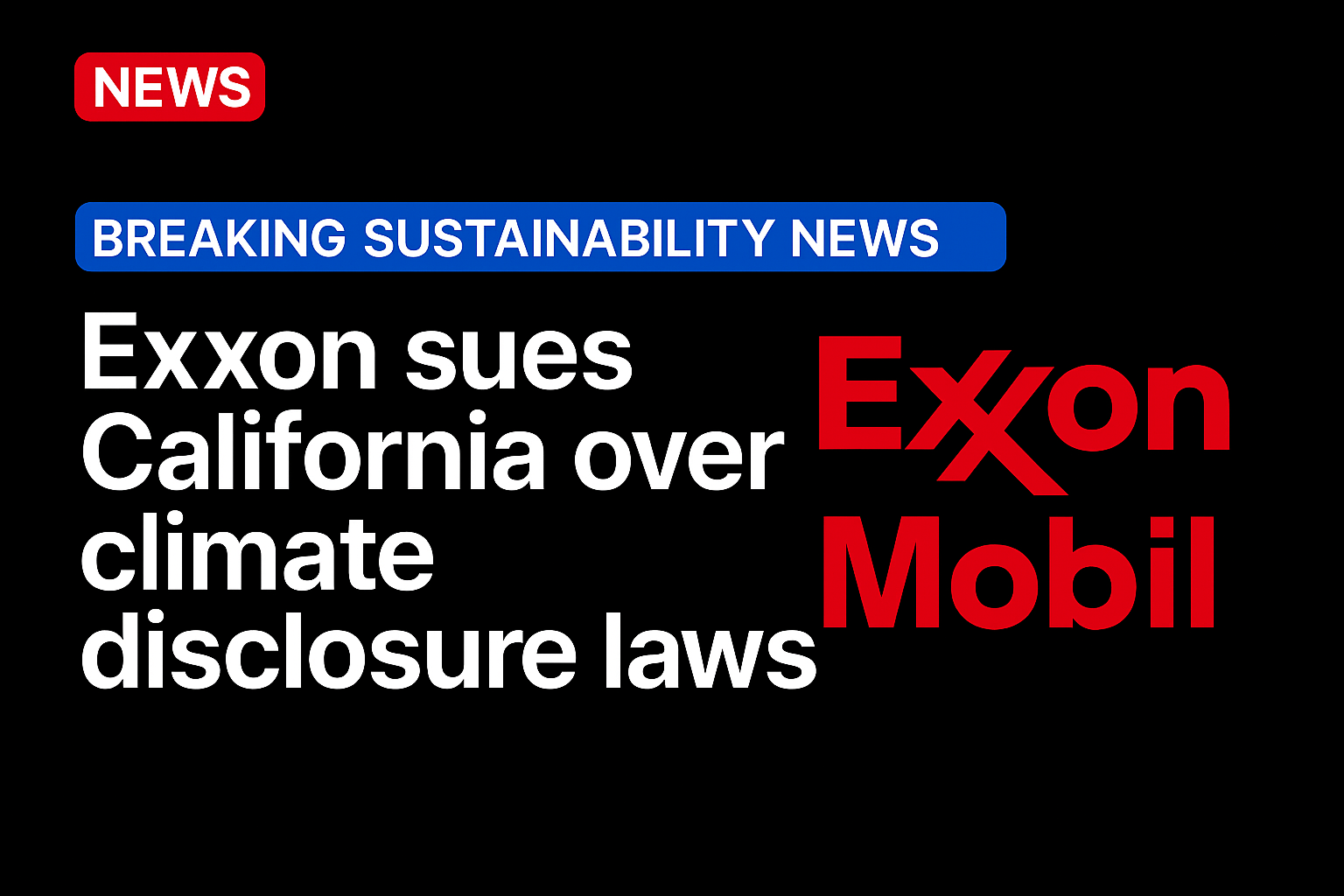 Exxon sues California over climate disclosure laws