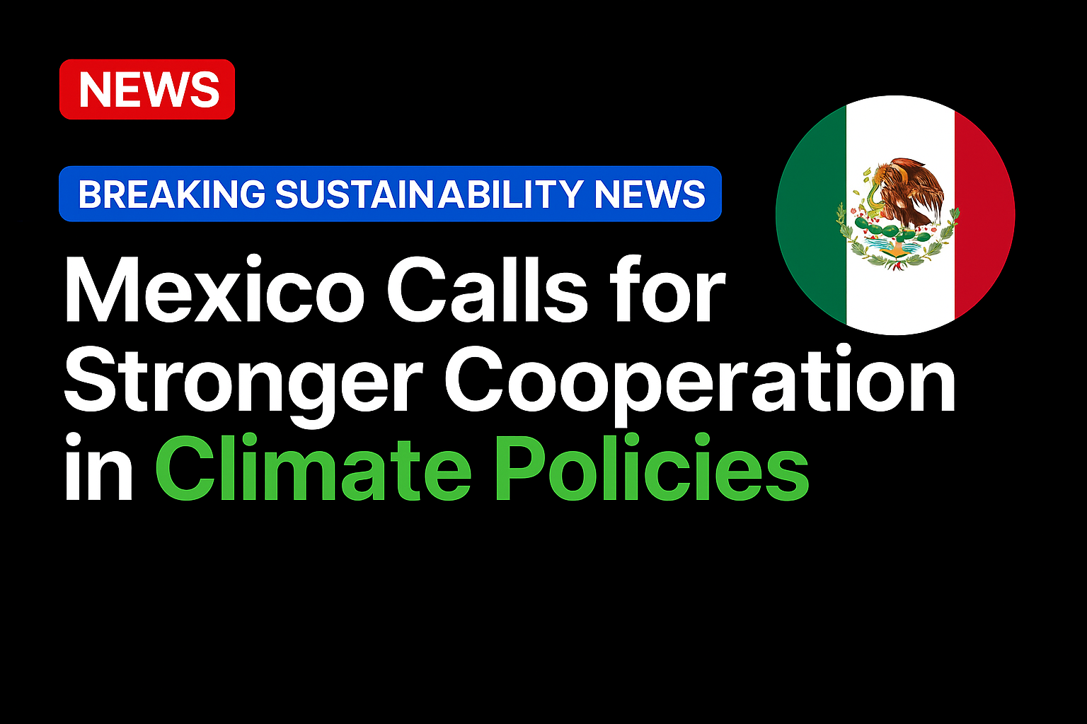 Mexico Calls For Stronger Cooperation in Climate Policies