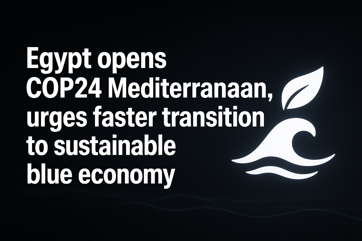 Egypt opens COP24 Mediterranean, urges faster transition to sustainable blue economy