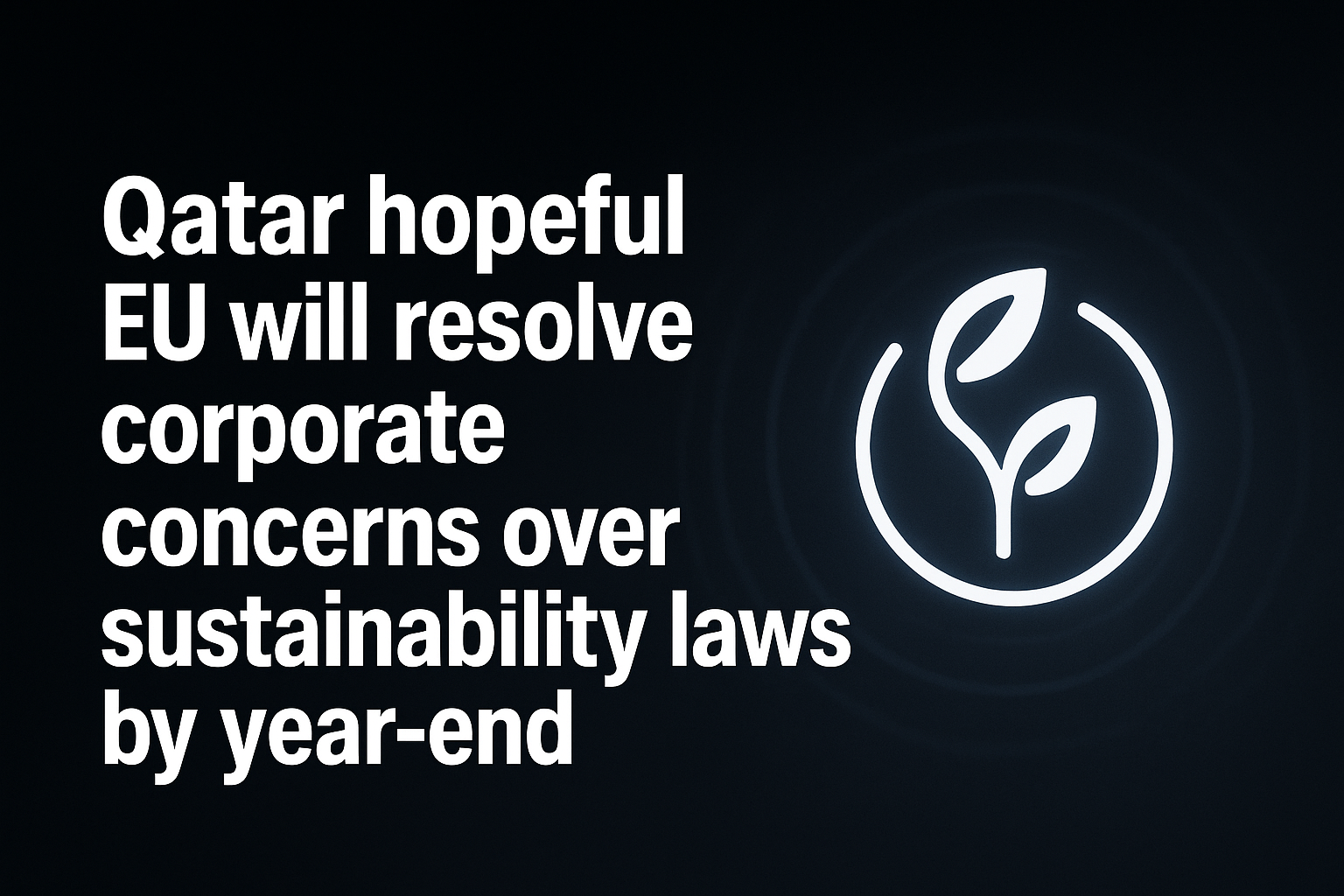Qatar hopeful EU will resolve corporate concerns over sustainability laws by year-end