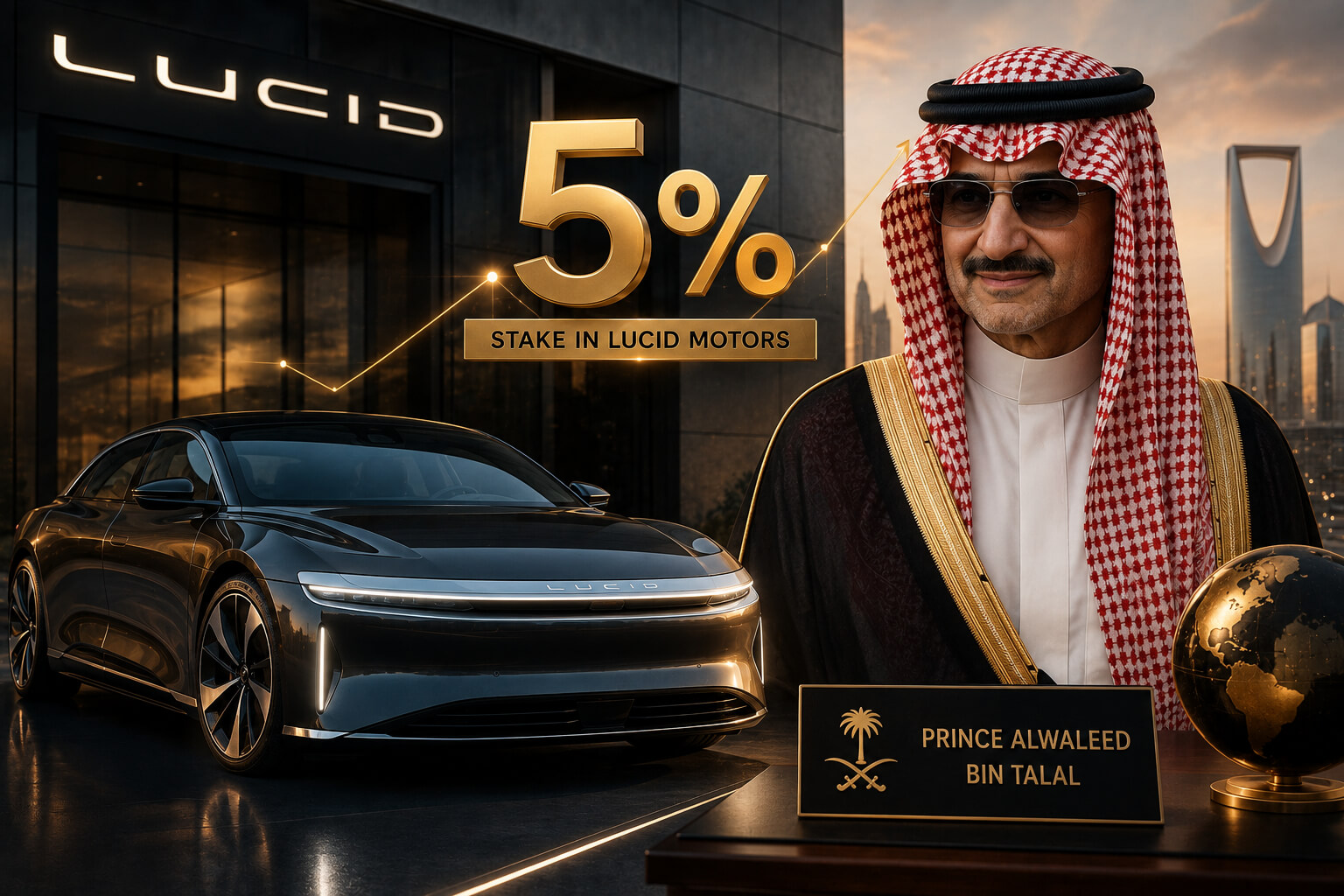 Saudi Prince Alwaleed Takes 5% Stake in Lucid Motors