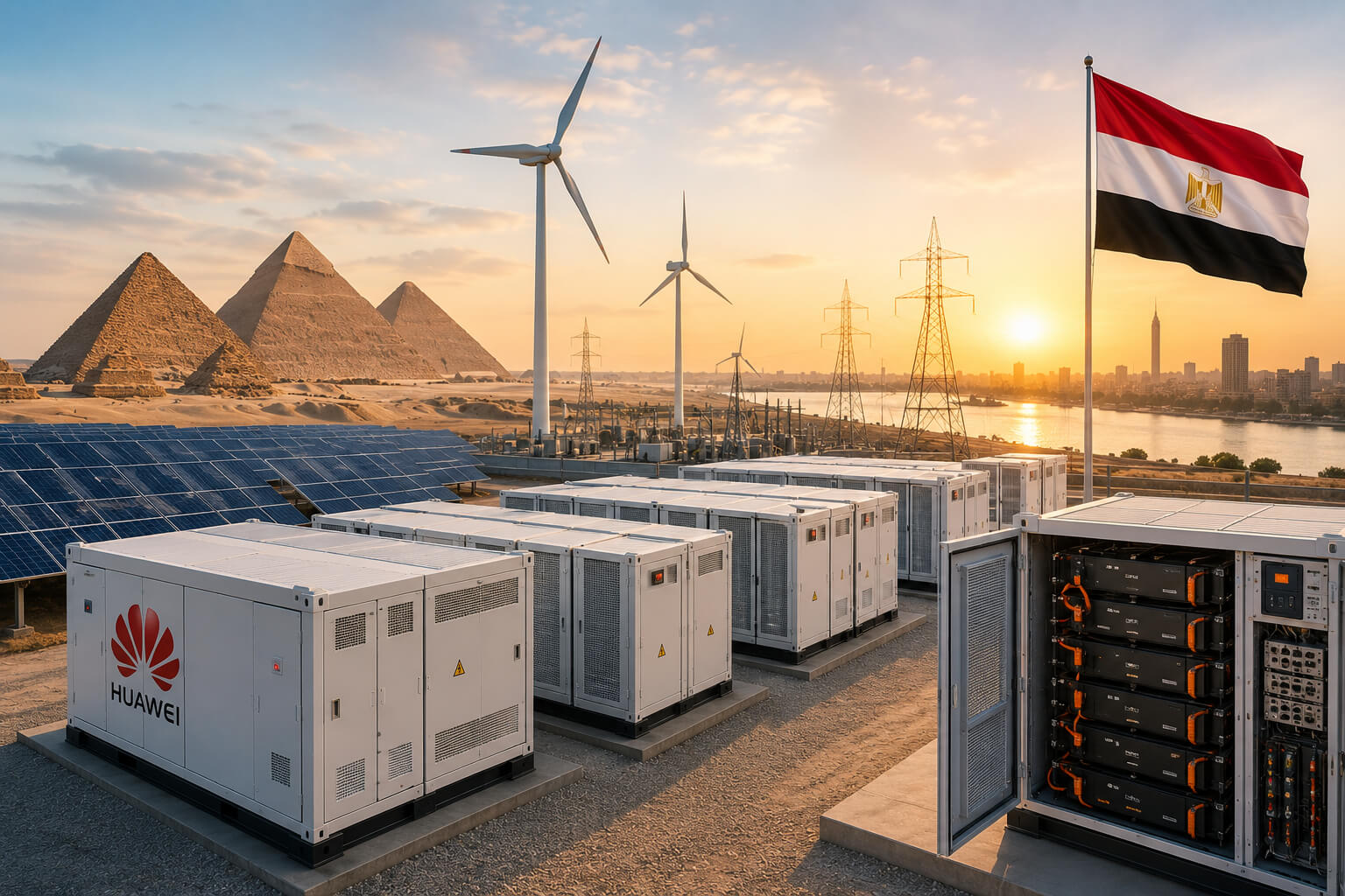 Egypt and Huawei Explore 4,000 MWh Battery Storage Plan as Renewable Energy Expands